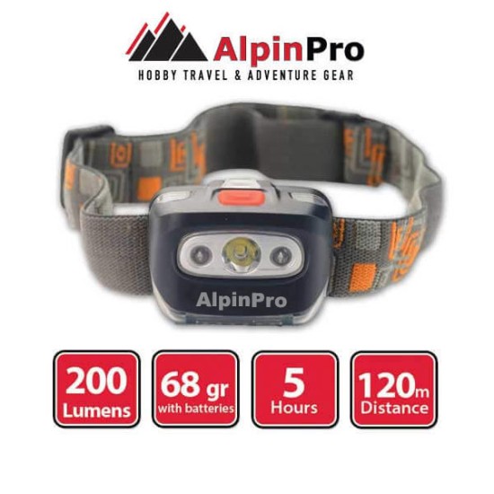 ΦΑΚΟΣ ΚΕΦΑΛΗΣ ALPINPRO CAMPER 200 LUMEN