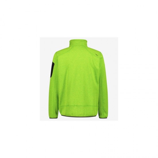 CMP MAN FLEECE KNIT ACIDO-OIL GREEN